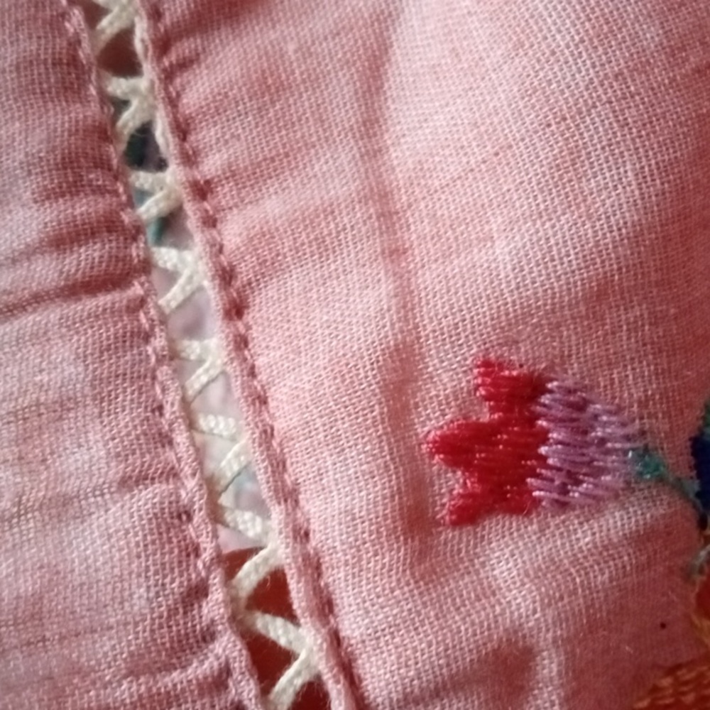 Umgee pink embroidered lace trim dress - Picture 6 of 11